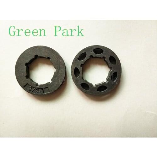2pcs Chain saw sprocket rim and power mate 3/8" 7T for most Chinese chainsaw replacement 45cc/52cc/4500/5200/5800 Komatsu
