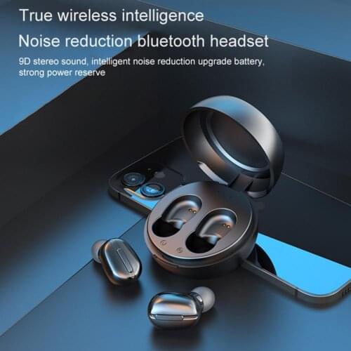 2Pcs Y8 Bluetooth Earphones Dual-speaker Rechargeable Stereo TWS Mini Wireless In-ear Earbuds for Sports