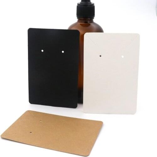 50pcs 6*9cm Rectangle Blank Jewelry Cards Kraft Paper Earrings Cards Necklace Label Tags For Jewelry Handmade DIY Accessories