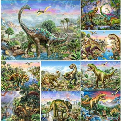 5D DIY Diamond Painting Full Square Dinosaur Cross stitch Embroidery Diamond Mosaic Animals Picture of Rhinestones Home Decor