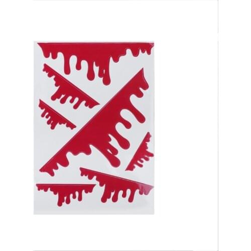 7 Pcs Funny Bleeding Red Blood Drip Zombie Undead Reflective Car Vinyl Sticker