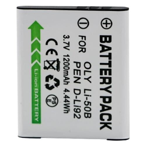 1pc Premium LI 50B LI-50B Digital Camera Battery For Olympus MJU Stylus 1010 1020 1030SW 9000 SH21 SH25 SP720UZ SP800UZ SP810UZ