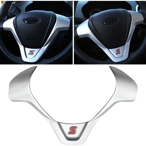 1pcs Car Refit Accessories For Ford Focus 3 MK3 / KUGA / Fiesta MK7/ Ecosport C-MAX Car Steering Wheel Covers Trim Sticker