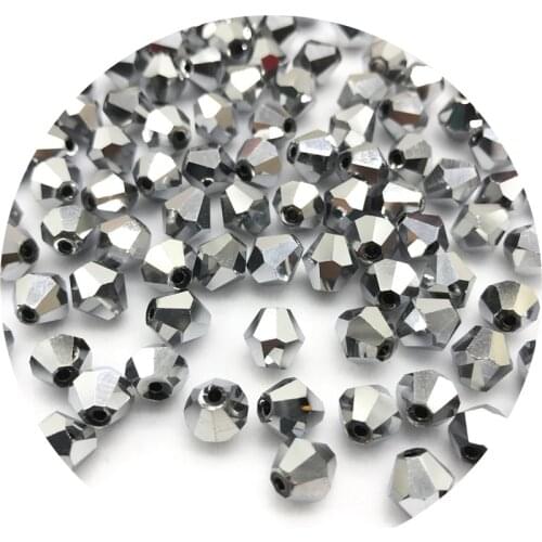 4/6/8mm Shiny Crystal beads Bicone Beads Glass Beads Loose Spacer Beads for Jewelry MakingDIY Bracelet Necklace #004