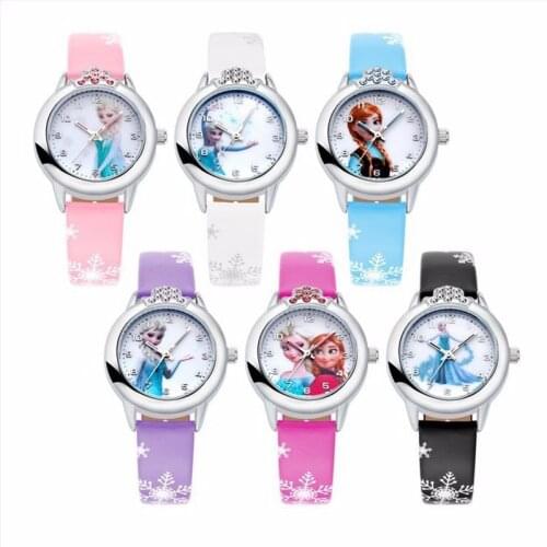 Disney Frozen Silicone Watch Child Quartz Wrist Watch Anna Aisha Cartoon Movie Childrens Electronic Clock Girl Watch Gift Toys