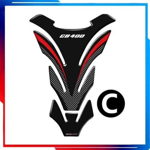 3D Carbon-look Motorcycle Tank Pad Protector Decal Stickers Case for Honda CB400 CB 400 Tankpads