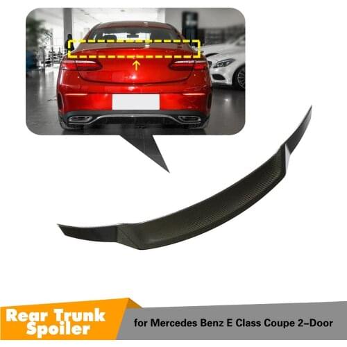 For W207 C207 Carbon Fiber Trunk Spoiler Wing For Mercedes E Class Coupe 2017-2019 E200 E250 E300 E350