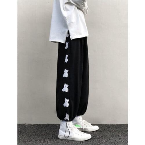 HOUZHOU Harajuku Jogging Sweatpants Women Cartoon Sports Pants Korean Spring 2021 Fashion Oversize Casual Trousers Sweat Pants
