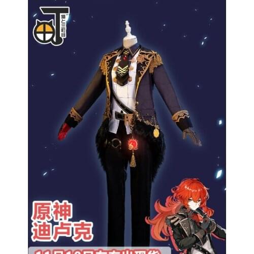 Game The Genshin Impact coplay costume cos diluke full set