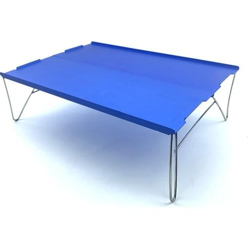 Small Folding Picnic Table Portable Folding Picnic Table Bag-Mini Aluminum Side Table Light Camping Table Outdoor Cooking Back