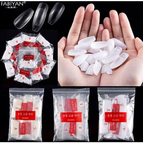 Nail Art Tips Full Cover Ballerina Coffin False Finger Salon Tool Design Manicure Artificial DIY 500Pcs/bag10 Sizes
