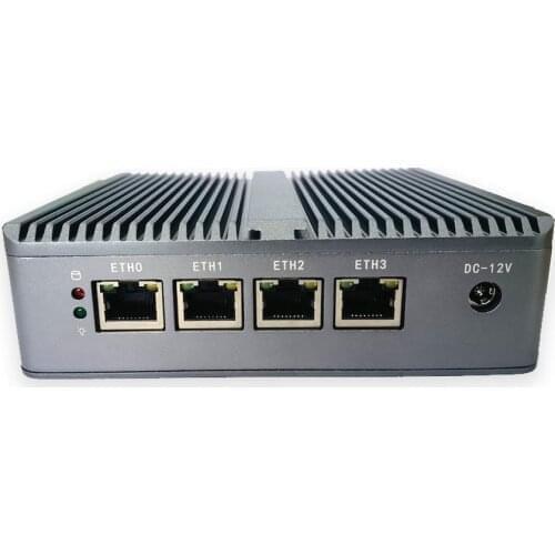 Quad Core Pentium J2900 Pfense Mini Router Server 4*1000M Lan Support Windows10 Linux HD VGA Dual Display Fanless Computer