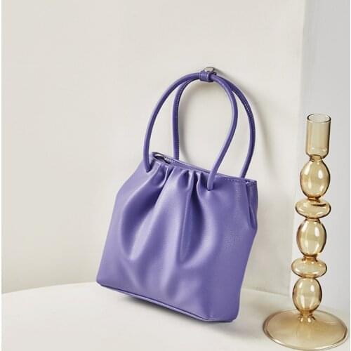 FIRMRANCH female bag 2021 new mini cloud bag soft leather shoulder messenger fold leather handbag