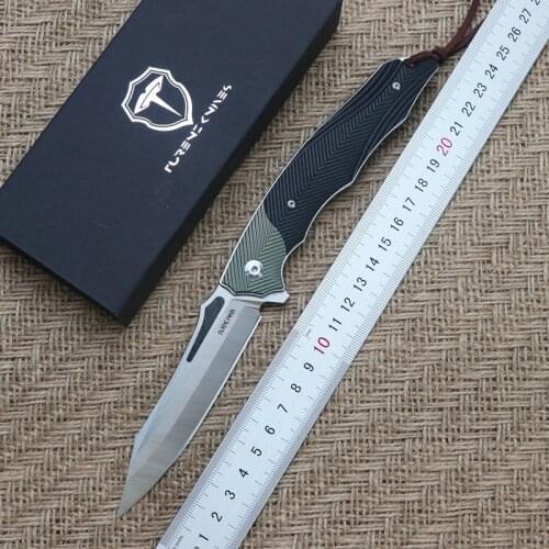 FURENC KNIVES folding knife bearing Sandvik 14C28N blade titanium + g10 handle outdoor camping multi-purpose hunting EDC tools