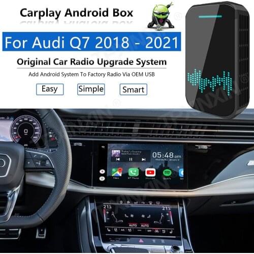 Upgrade Radio Carplay Android Auto Audio For Audi Q7 2018-2021 Apple Wireless AI Box Car Multimedia Player GPS Navi