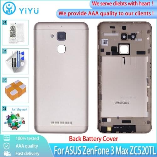 Original Housing For ASUS ZenFone 3 Max ZC520TL Back Battery Cover Rear Door back case Replacement Parts Free Tools