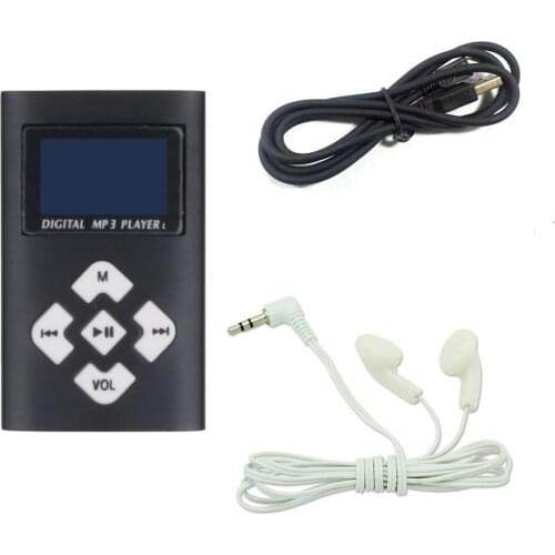 Portable MP3 Music Player With 1.1" Lcd Screen Mini Clip TF Card Slot USB MP3 Players + Earphone Music Player