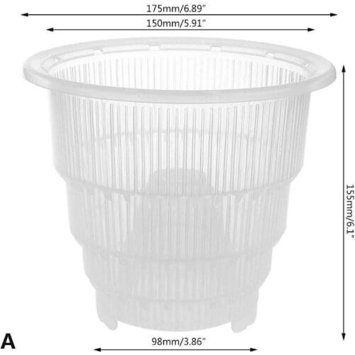 7 Inch Mesh Pot PP Clear Orchid Flower Container Planter Decoration Flower Pot Durable Holes Fleshy With Gardening B4P9