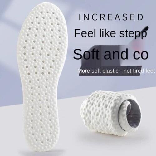 Foot feeling insoles mens super soft PU sports sweat-absorbent, deodorant, shock-absorbing and pain-proof soft summer