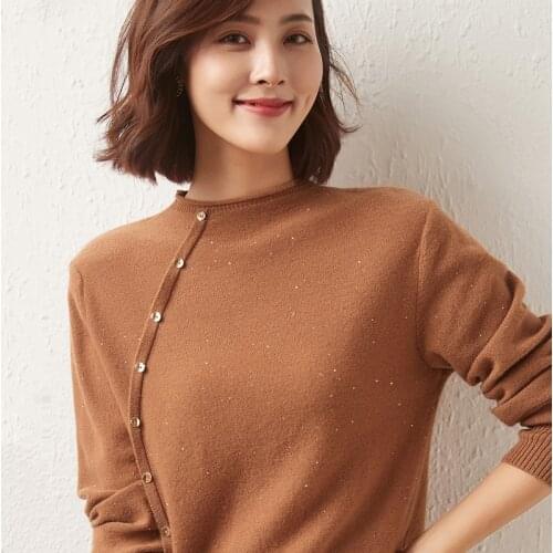 Women O-Neck Sweater 2021 New Autumn Winter Solid Cashmere 100% Wool Pullovers Female Long Sleeve Jumper Girl Clothes Lady Top