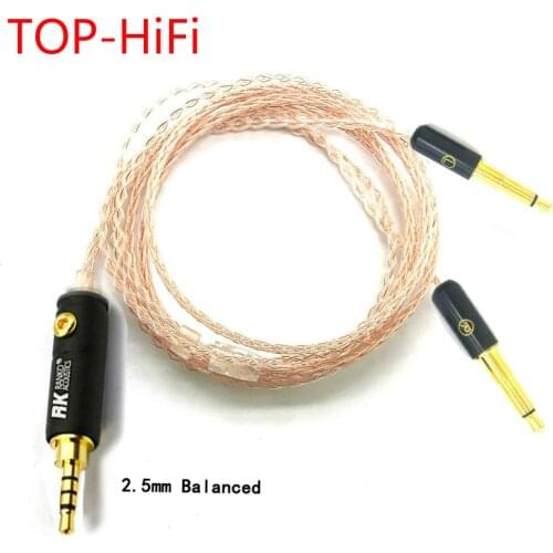 TOP-HiFi 7n Single Crystal Copper Replacement Headphones Cable Audio Upgrade Cable for Meze 99 Classics/Focal Elear Headphones