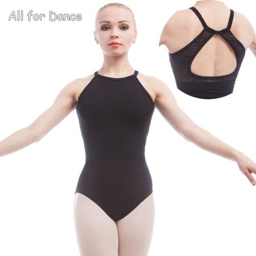 Adult Ballet Leotards Black Cotton Spandex Dance Wear Gymnastics Leotard for Dance Camisole ballet Body suit Shapewear