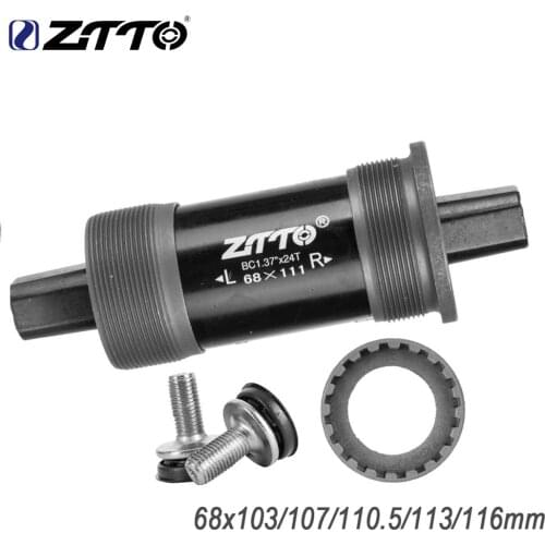 ZTTO Bicycle BSA Bottom Bracket 111 113.5mm 122.5mm Quare Hole Crank Axis bicycle parts BB for Square Tapered Spindle Crankset