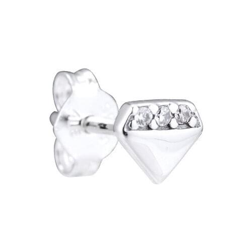 My Bright Shine CZ Single Stud Earring Me Collection 925 Sterling Silver Earrings for Women Special Style Jewelry Clear CZ 2019