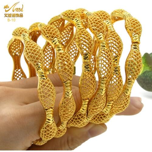 ANIID Bangle Bracelet Set Women Chakra Jewelry Coupl Sublimation Ladies Gold Filled 24K Mom Engraving Fashion Brass Girls India