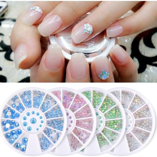 12 Grids Diamond Nail Decoration Diamond DIY Nail Snow Protein Glass Crystal Rhinestone Bright Crystal Nail Decoration