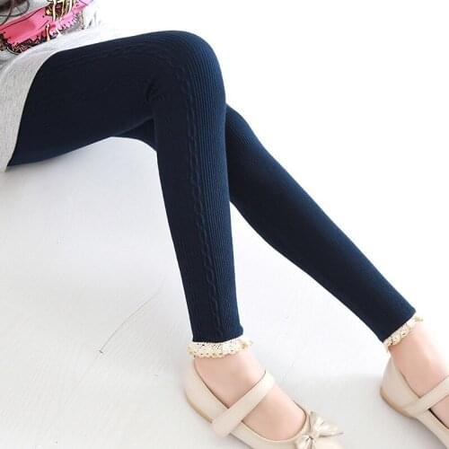 Girls Pants Leggings Warm Winter Trousers For Girl Cotton Lace Kids Toddler Pants Autumn Spring Childrens Long Pants For 3-12T