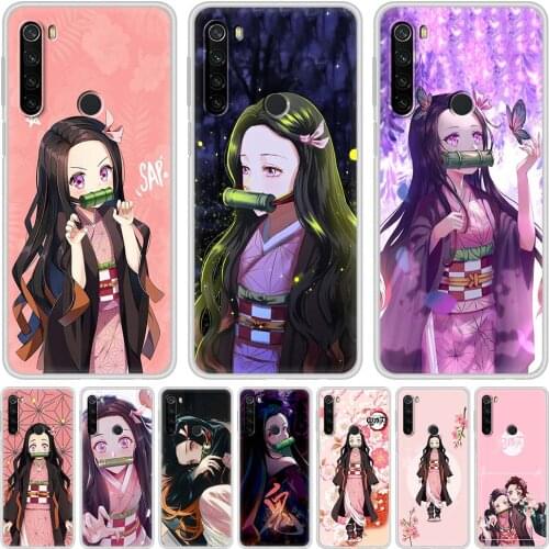 Demon Slayer Nezuko Anime Phone Case For Xiaomi Redmi Note 9S 8 9 Pro 9T 7 8T 9C 7A 8A 9A 6A K30 Pro 6 Soft Silicon Matte Cover