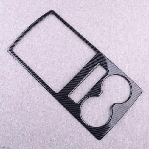 CITALL Gear Shift Panel Cup Holder Frame Cover Trim Fit For Mitsubishi Pajero 2007 2008 2009 2010 2011-2019 Carbon Fiber Style