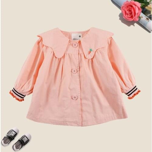 Cute Children Coats for Girls 18M-8Y Fashion Kids Outerwear Long Sleeve Childrens Clothing for Toddler Windbreakers 2021