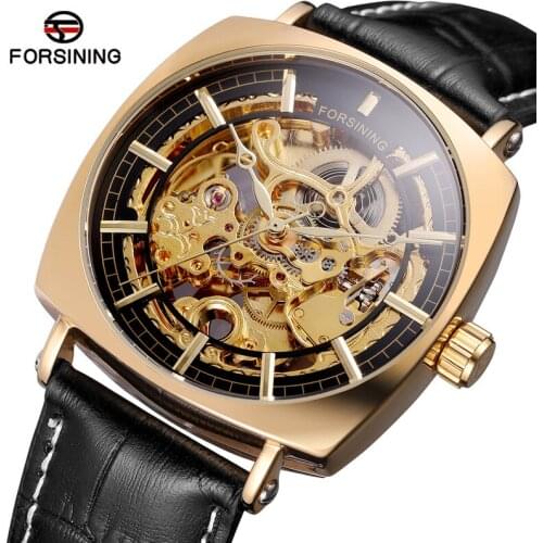 FORSINING Automatic Mechanical Men Wristwatch Military Army Sport Male Clock Top Brand Luxury Skeleton Waterproof Man Watch 012