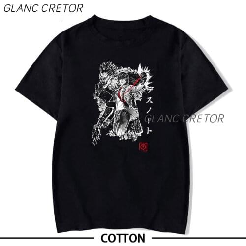 Japan Anime Death Note T Shirts Men Harajuku Cotton Cool T Shirts Summer 2021 Casual Tops Mens Fashion Hip Hop T-Shirt