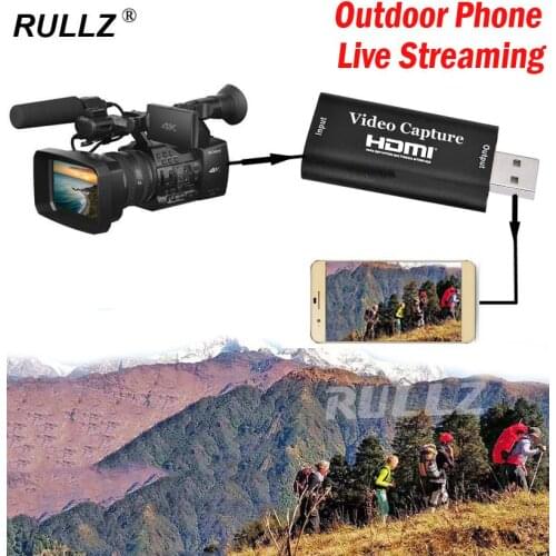 RULLZ USB 2.0 Video Capture Card HDMI Game Grabber for Switch PS4 DVD Video Recording Computer Android Phone Live Streaming Box