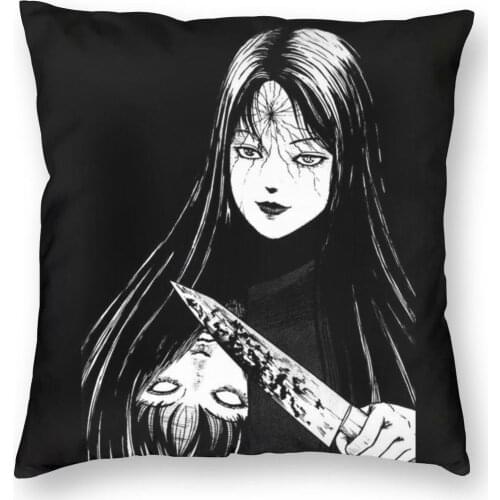Tomie Junji Ito Anime Square Pillow Case Decorative Pillow Horror Japanese Manga Novelty Pillowcase