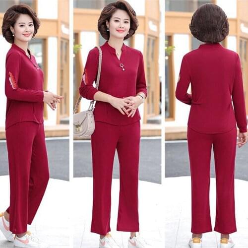 Fashion Two Piece Set Spring Women Long Sleeve Round Neck Suit New Korean Loose Womens 2 Piece Outfit Set Plus Size 5XL Clothes