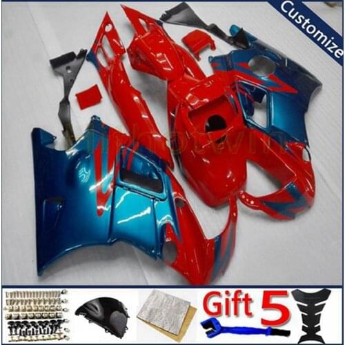 Motorcycle plastic cover For CBR600F2 1991 1992 1993 1994 CBR 600 F2 ABS plastic motor Fairing kit red blue