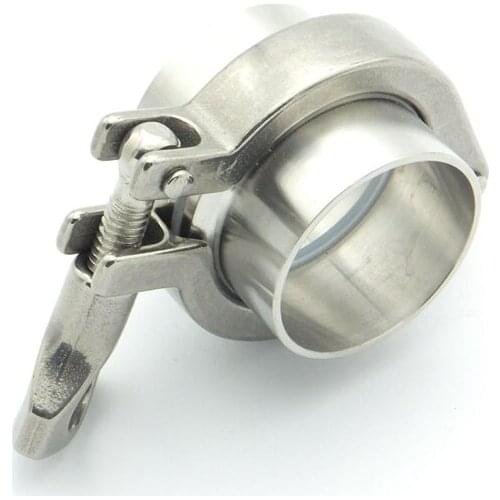 304 Stainless Steel Sanitary Pipe Fitting Set 102mm Pipe OD Sanitary 4" Tri Clamp Weld Ferrule + Tri Clamp + Silicon Gasket