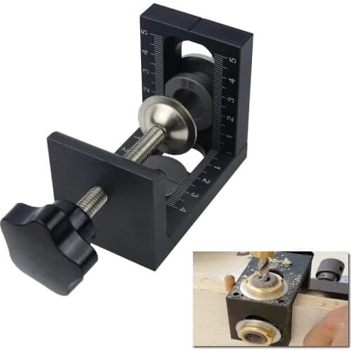 Adjustable Locating Pin Clamp Kit Vertical Drilling Guide Pocket Hole Clamp Locator Hole Puncher Furniture Connection Tool