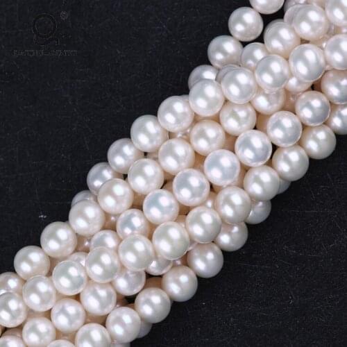 Wholesale Natural 9mm AAAA Genuine Round Fresh Water Loose Pearl Strings