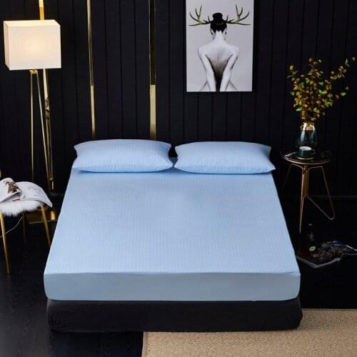 New Fitted Sheet Waterproof Bed Sheet Elastic Band Mattress Cover Home Hotel Sheet Bedding Bedsheet Bed Cover Bedspread