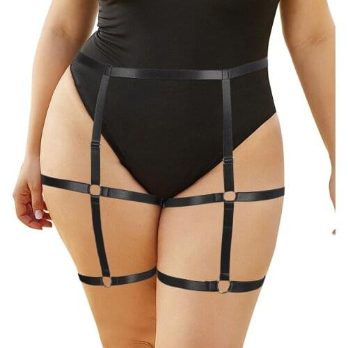 Harness Fashion Rave Wear Sexy Lingerie Goth Exotic Womens Underwear Thigh Bondage Garter Belt Stockings Suspenders Plus Size