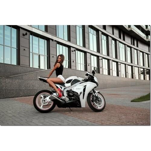 CBR1000RR Motorbike and Sexy Model Wall Art Poster DIY Frame Canvas Painting for Living Room Decor Decorative Wallpaper