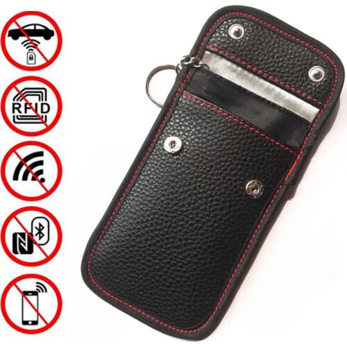 Anti Theft RFID Key Bag Signal Block Shield Cover Shell Pouch Case NFC Protect 12.5*8CM Car Key Pouch Car Key Case Cover