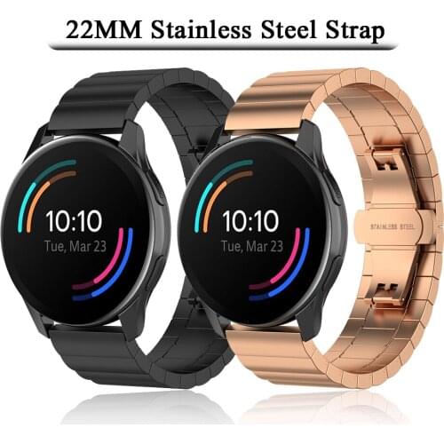 22mm Stainless Steel watch band strap For Huawei watch GT 2 46mm smartwatch Replacement wristband For Huawei watch GT 2 Pro gt2e