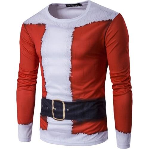 3D Santa Claus Cosplay Christmas T Shirt Men Women Nice Fashion Fake Two Pieces Xmas Tee Shirt Homme Harajuku Hip Hop Tshirt Men