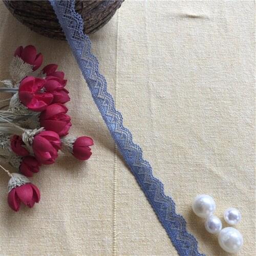 S2059 1.5cm blue elastic lace ribbon wide lace embroidered cotton elasticity lace trim trimmings clothing underwear for sewing